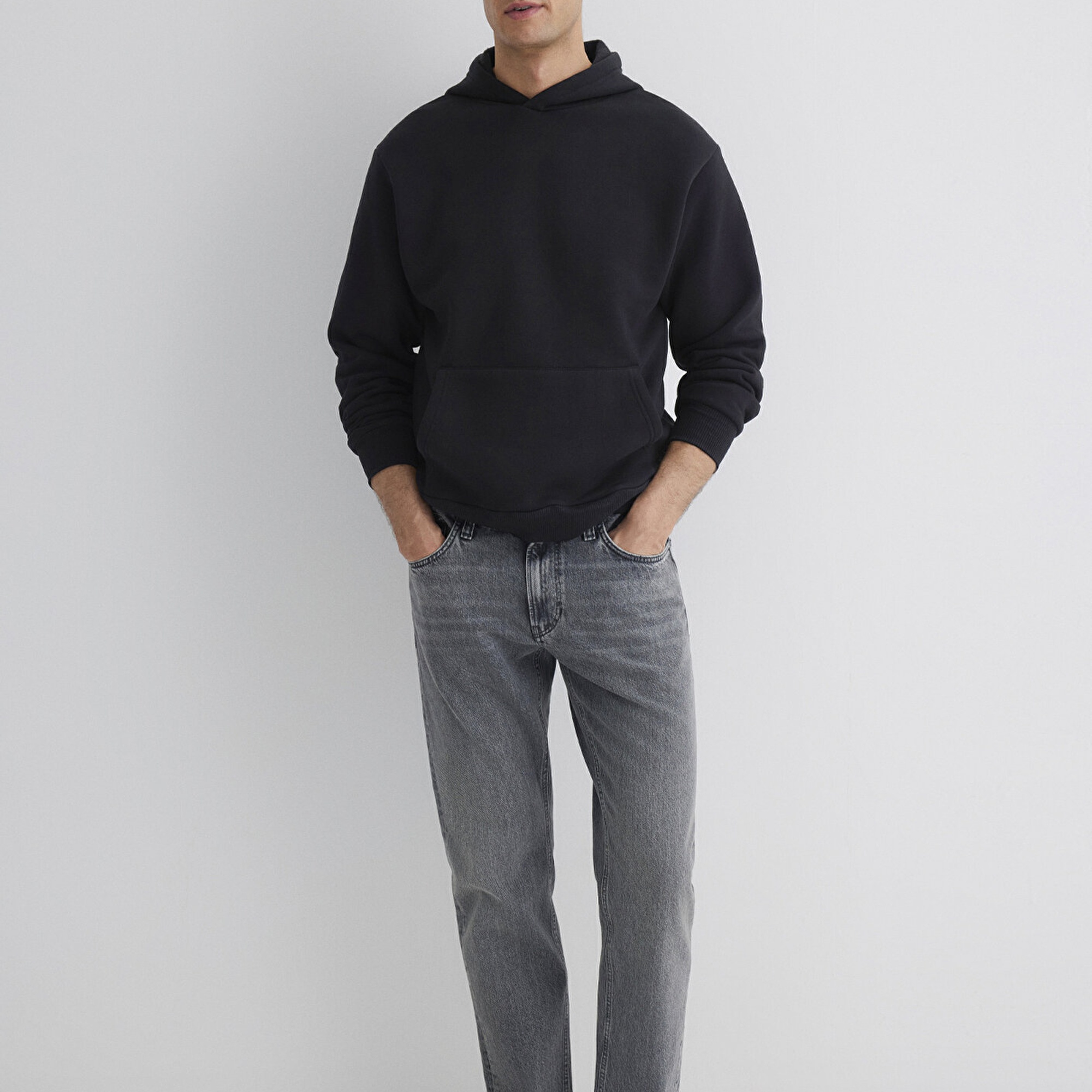 Mavi Kapüşonlu Siyah Basic Sweatshirt 0S10275-900