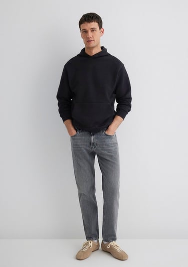  Mavi Kapüşonlu Siyah Basic Sweatshirt 0S10275-900