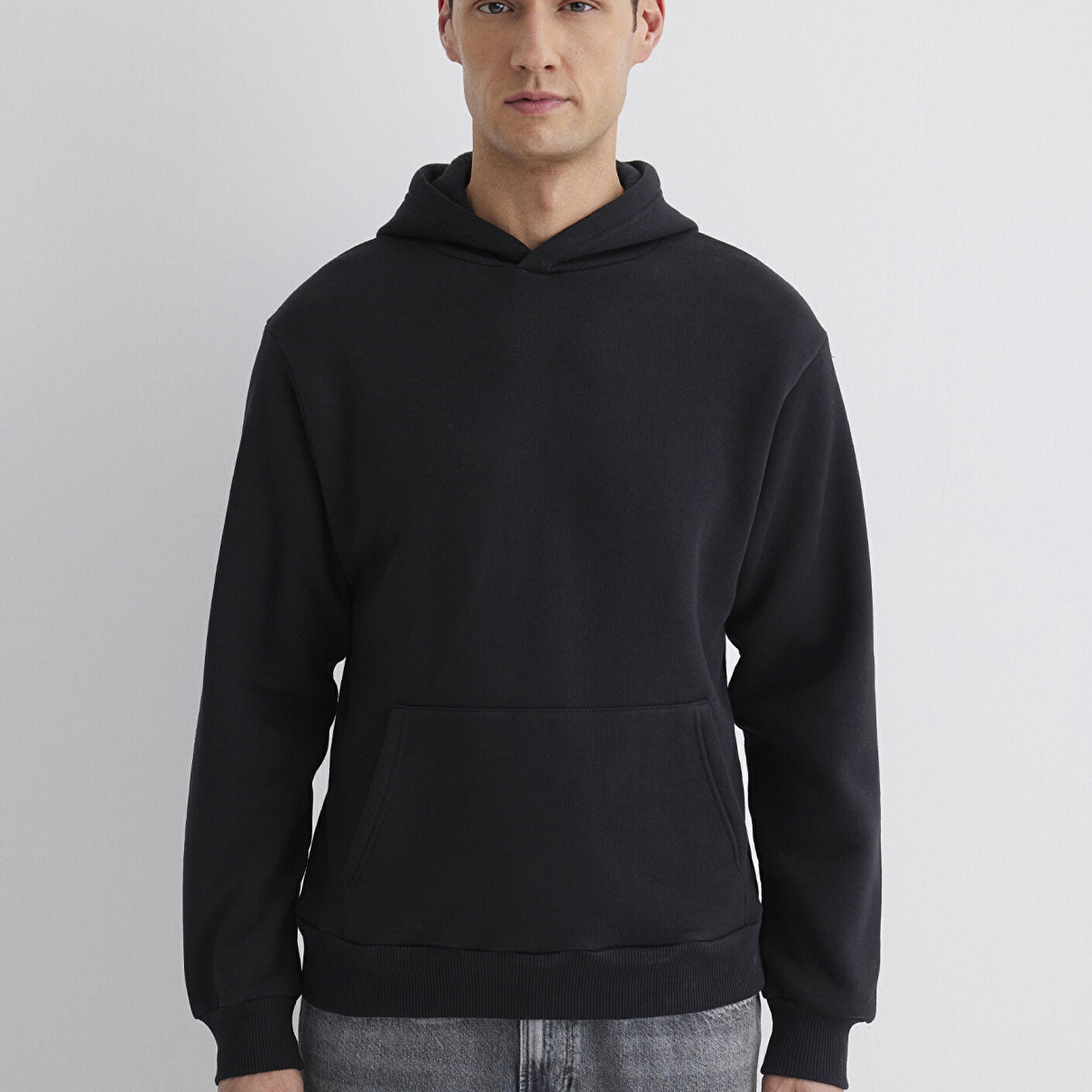 Mavi Kapüşonlu Siyah Basic Sweatshirt 0S10275-900