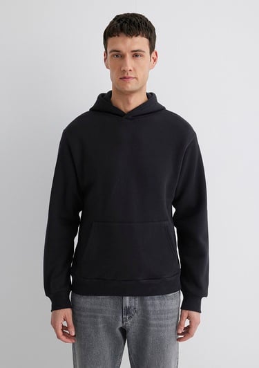  Mavi Kapüşonlu Siyah Basic Sweatshirt 0S10275-900