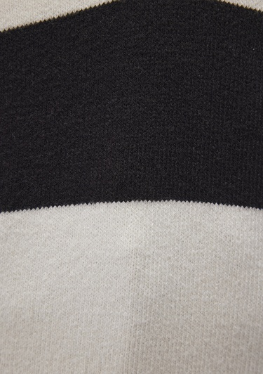  Mavi Polo Yaka Çizgili Siyah Kazak Regular Fit / Normal Kesim 1710503-85407