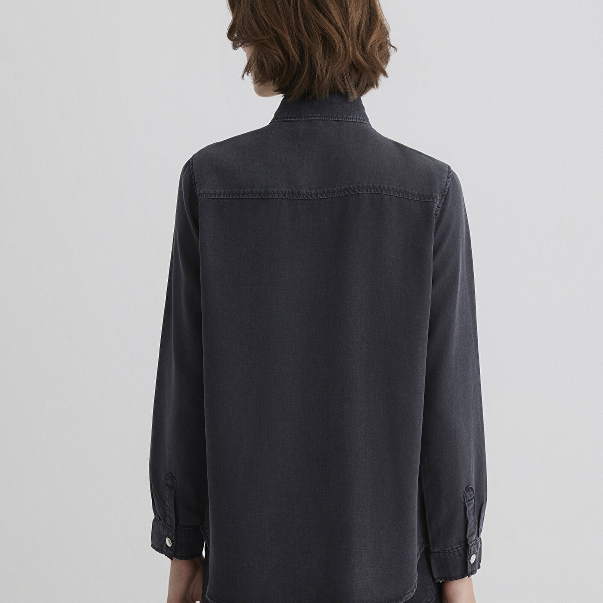 Mavi Betty Gold Klasik Antrasit Jean Gömlek Fitted / Vücuda Oturan Kesim 1210818-87811