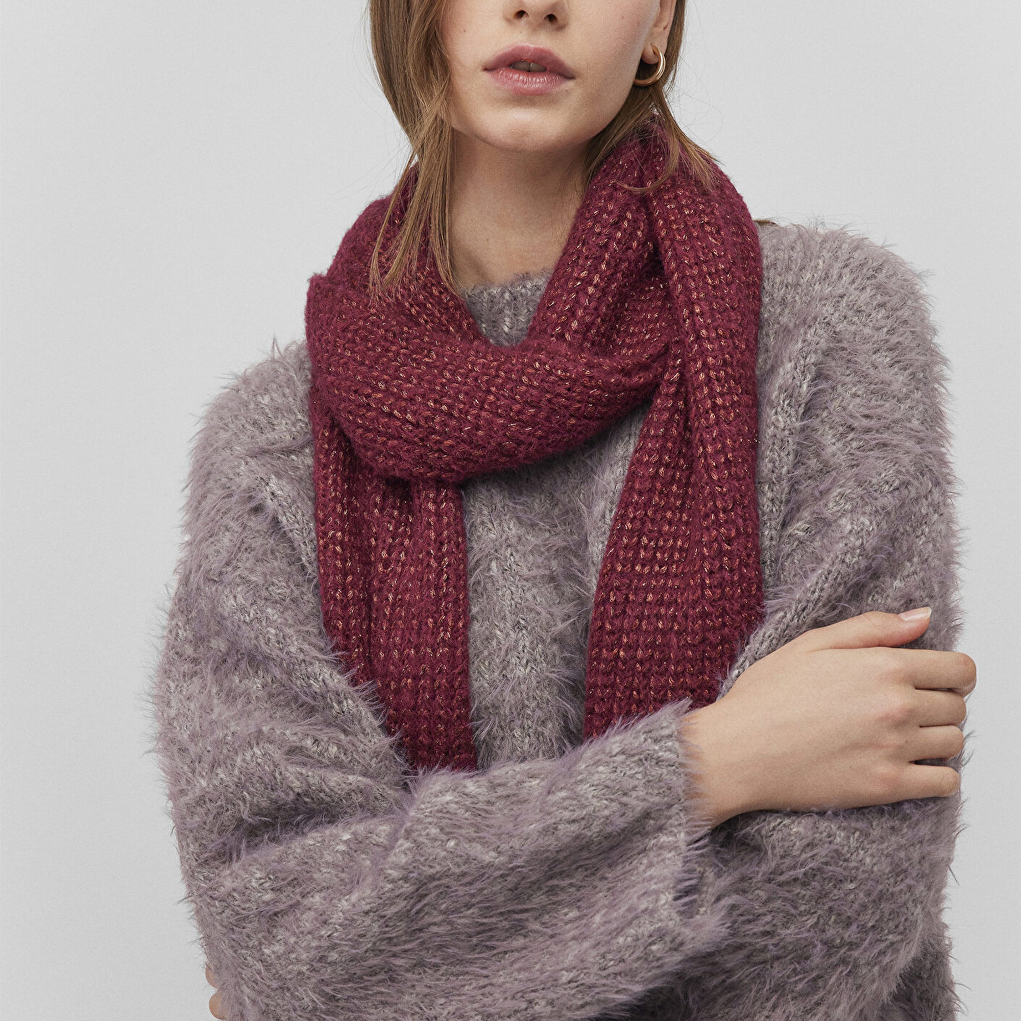 Mavi Bordo Atkı 1912808-30214