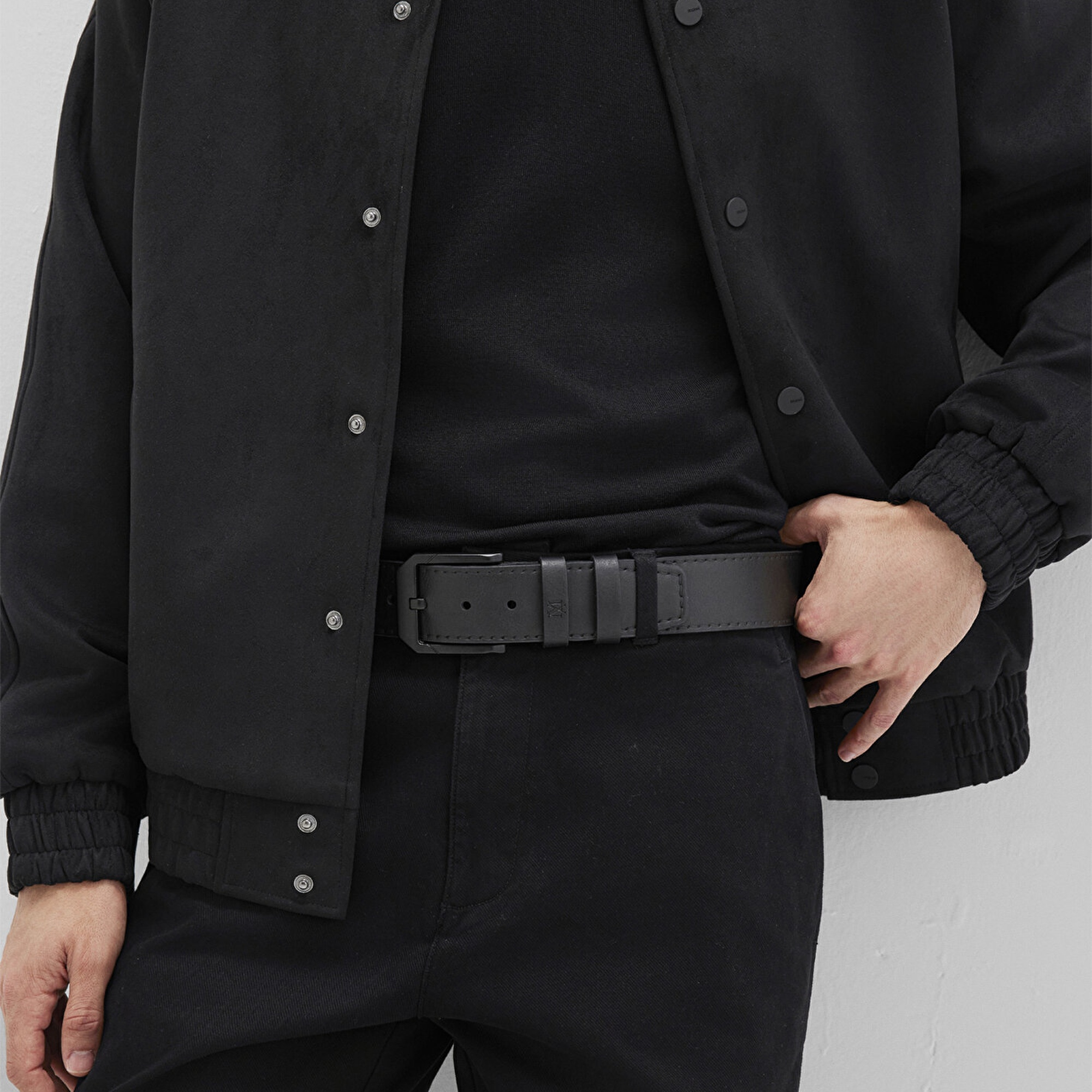 Mavi Siyah Suni Deri Kemer 0911653-900