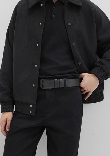  Mavi Siyah Suni Deri Kemer 0911653-900