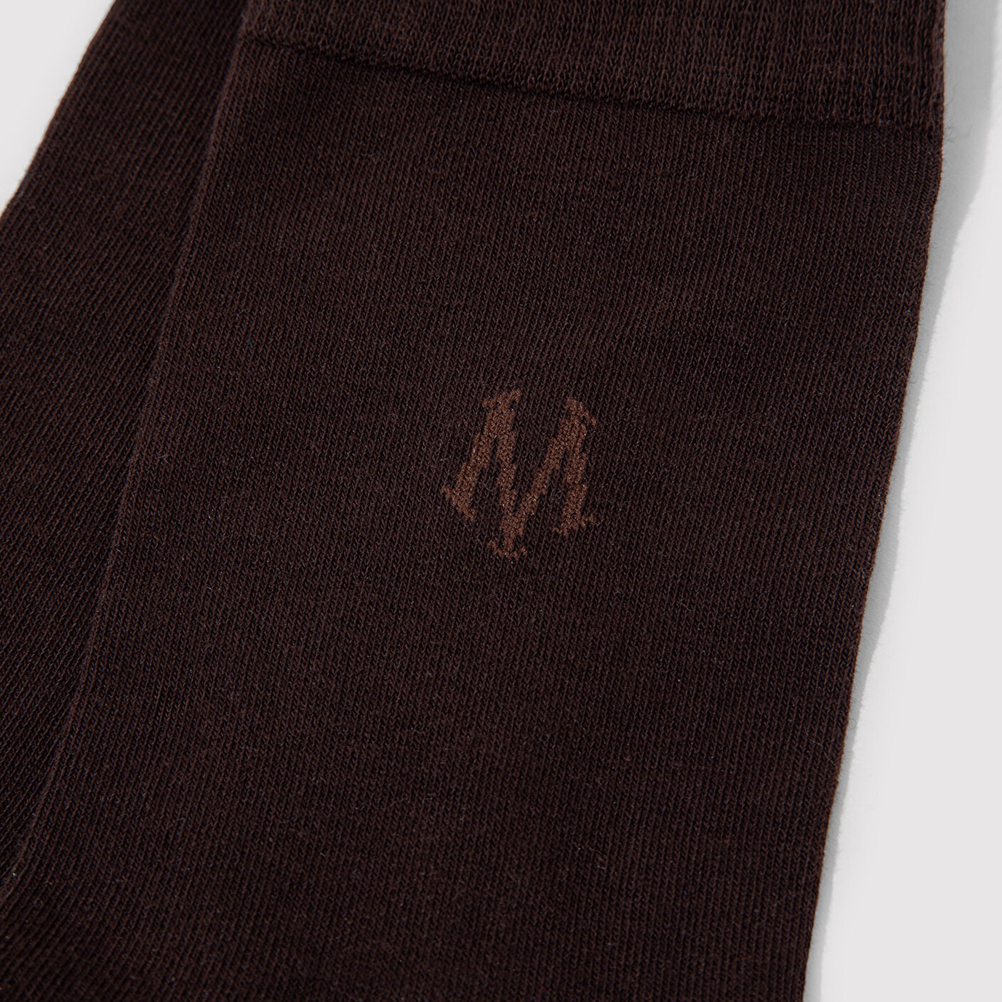 Mavi Mavi Logo Baskılı Kahveregi Soket Çorap 090250-70246