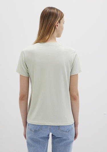  Mavi Mavi Baskılı Yeşil Tişört Regular Fit / Normal Kesim 1612241-70148