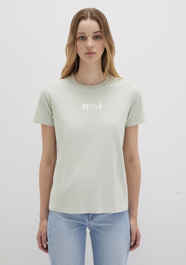  Mavi Mavi Baskılı Yeşil Tişört Regular Fit / Normal Kesim 1612241-70148