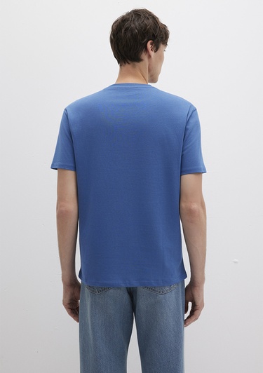  Mavi Mavi Logo İşlemeli Mavi Basic Tişört Loose Fit / Bol Rahat Kesim 067074-70719