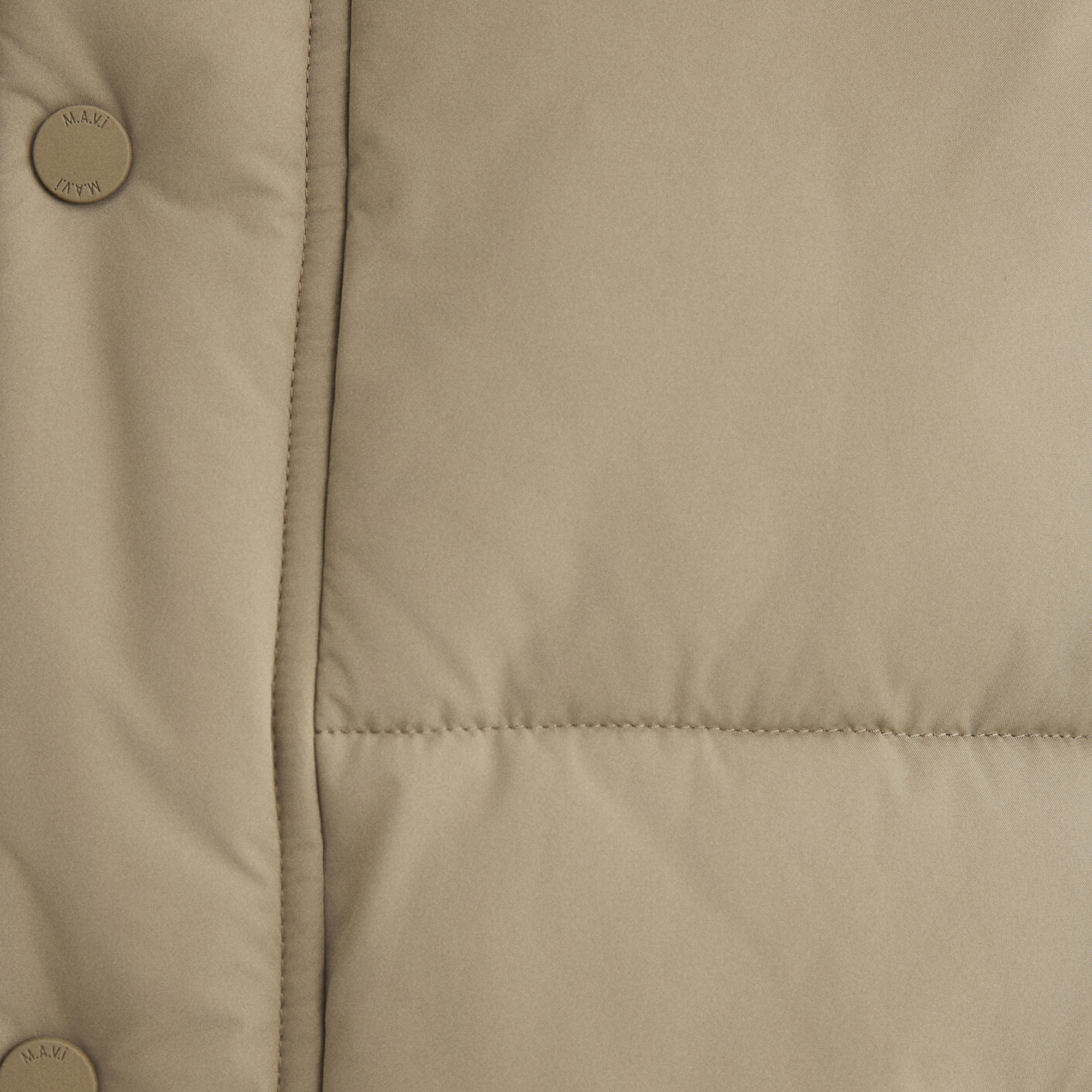 Mavi Kapüşonlu Bej Şişme Yelek Regular Fit / Normal Kesim 0110306-86749