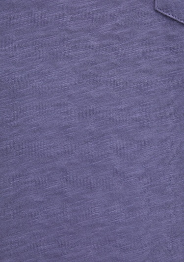  Mavi V Yaka Mor Basic Tişört Loose Fit / Bol Rahat Kesim 1600961-70608