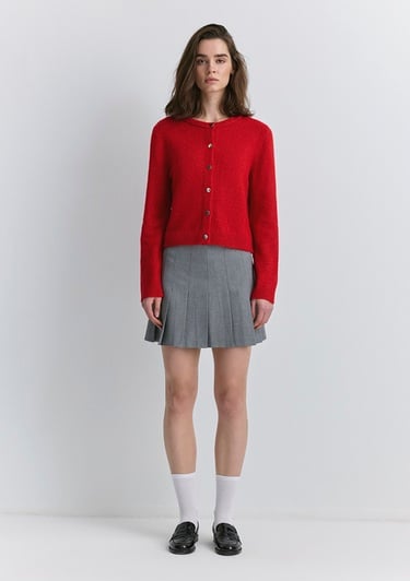  Mavi Pileli Gri Etek 1310622-88468