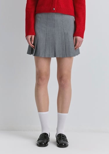  Mavi Pileli Gri Etek 1310622-88468