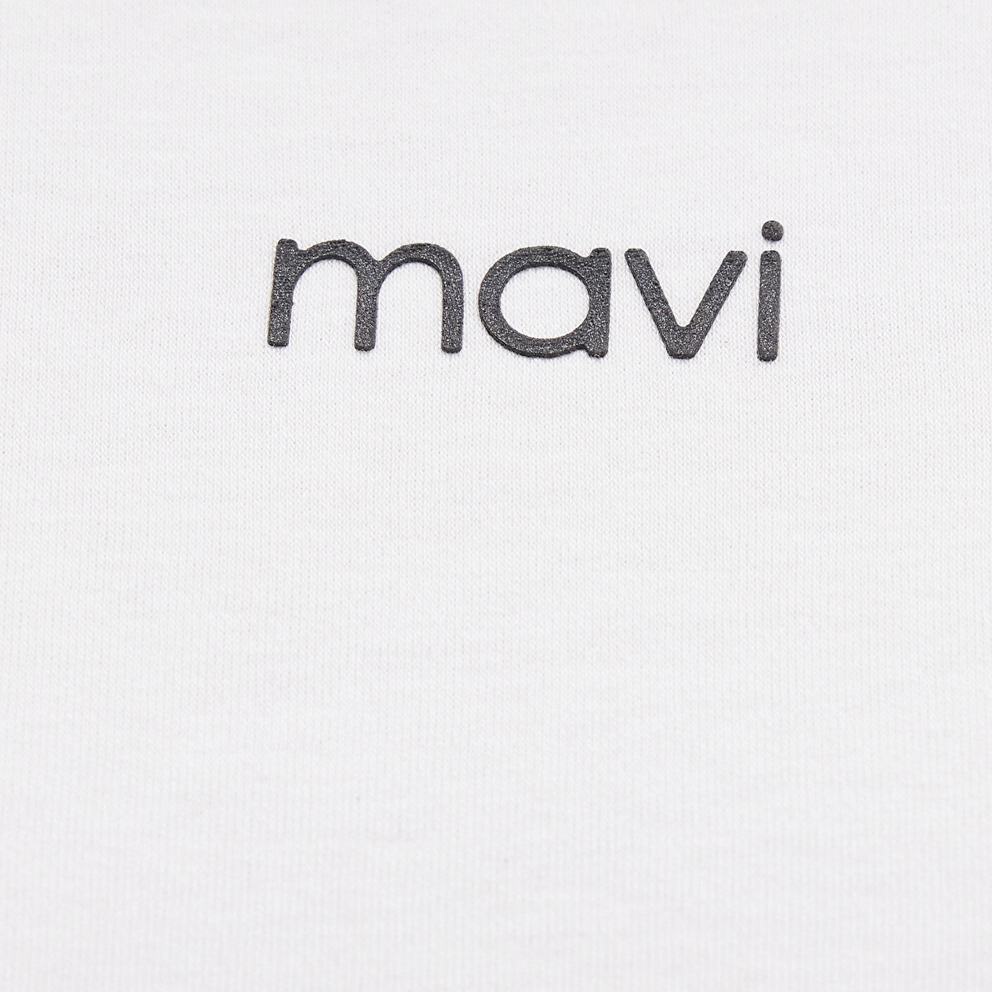 Mavi Mavi Logo Baskılı Beyaz Tişört Loose Fit / Bol Rahat Kesim 1612829-80194