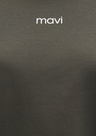  Mavi Mavi Logo Baskılı Yeşil Tişört Loose Fit / Bol Rahat Kesim 1612829-71553