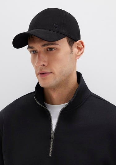  Mavi Mühür Logo Nakışlı Siyah Şapka 0911882-900