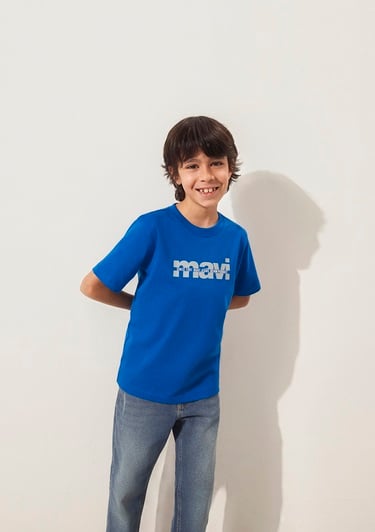  Mavi Mavi Logo Baskılı Mavi Tişört Regular Fit / Normal Kesim 6610286-82491