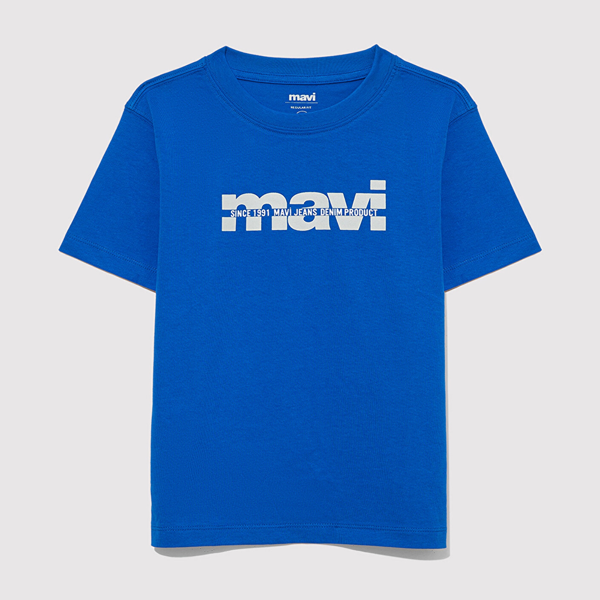 Mavi Mavi Logo Baskılı Mavi Tişört Regular Fit / Normal Kesim 6610286-82491