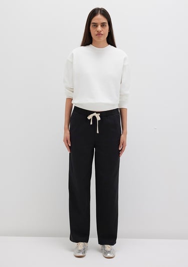  Mavi Beli Bağcıklı Siyah  Pantolon 1010945-900