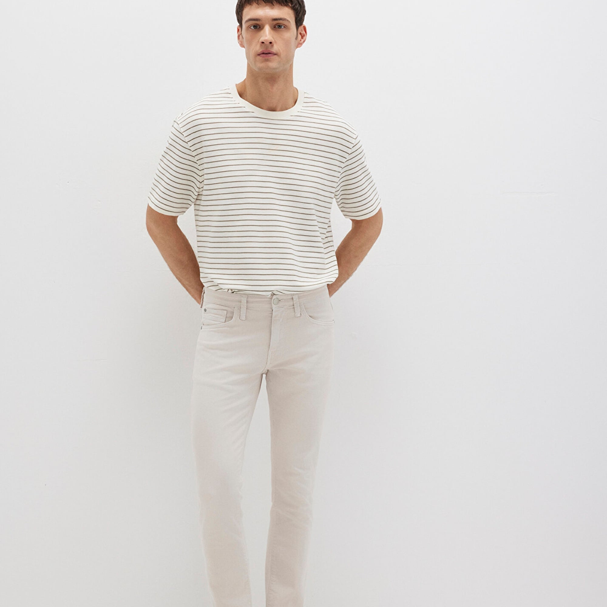 Mavi Jake Ekru Comfort Gabardin Pantolon 0042222763