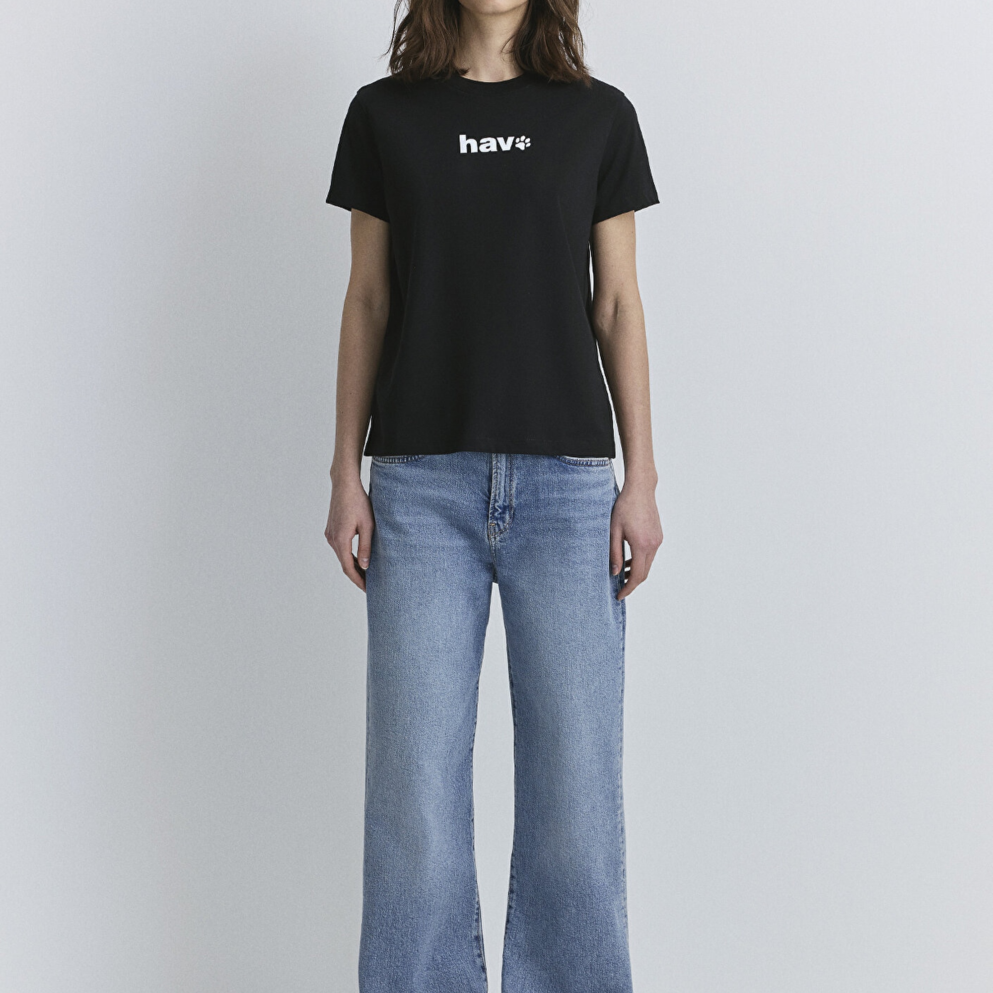 Mavi Hav Baskılı Siyah Tişört Regular Fit / Normal Kesim 1613288-900