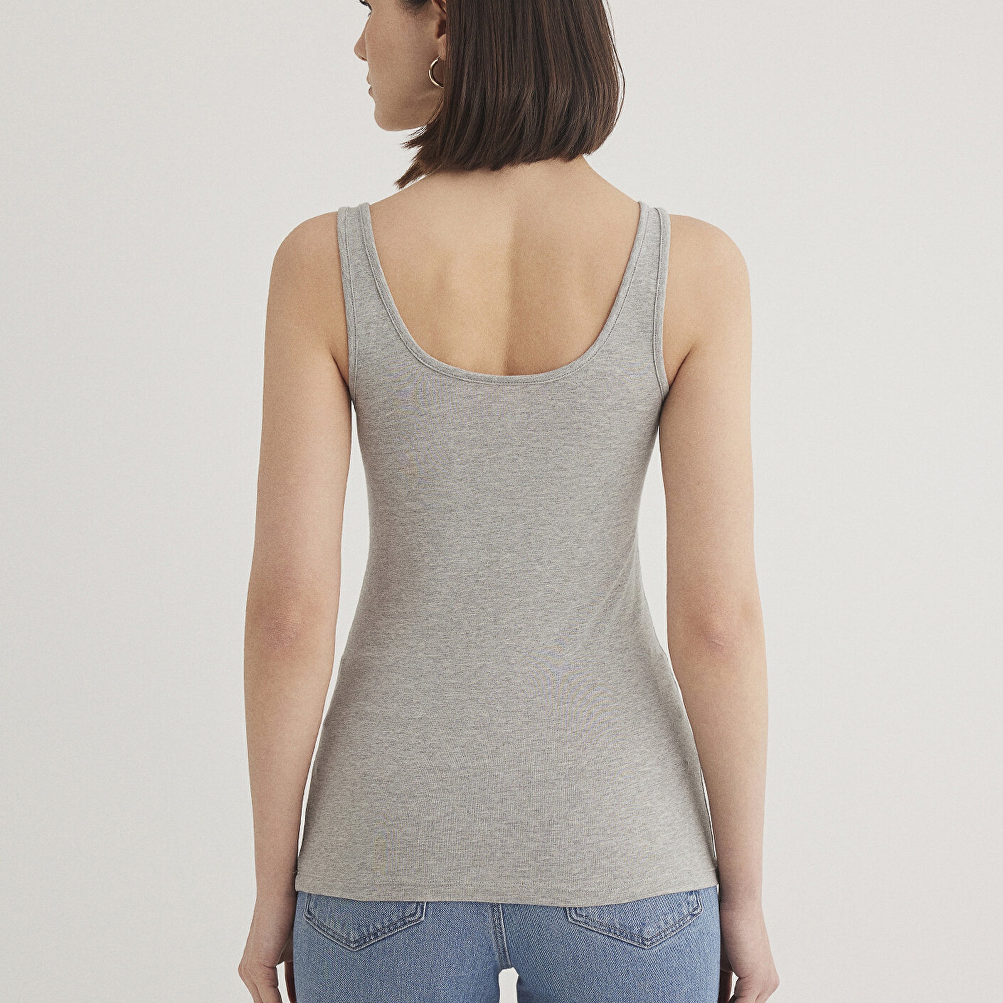 Mavi 2li Gri Lacivert Kadın Basic Atlet Fitted / Vücuda Oturan Kesim 1611367-70490