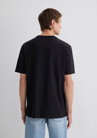  Mavi 1991 Baskılı Siyah Tişört Loose Fit / Bol Rahat Kesim 0612573-900