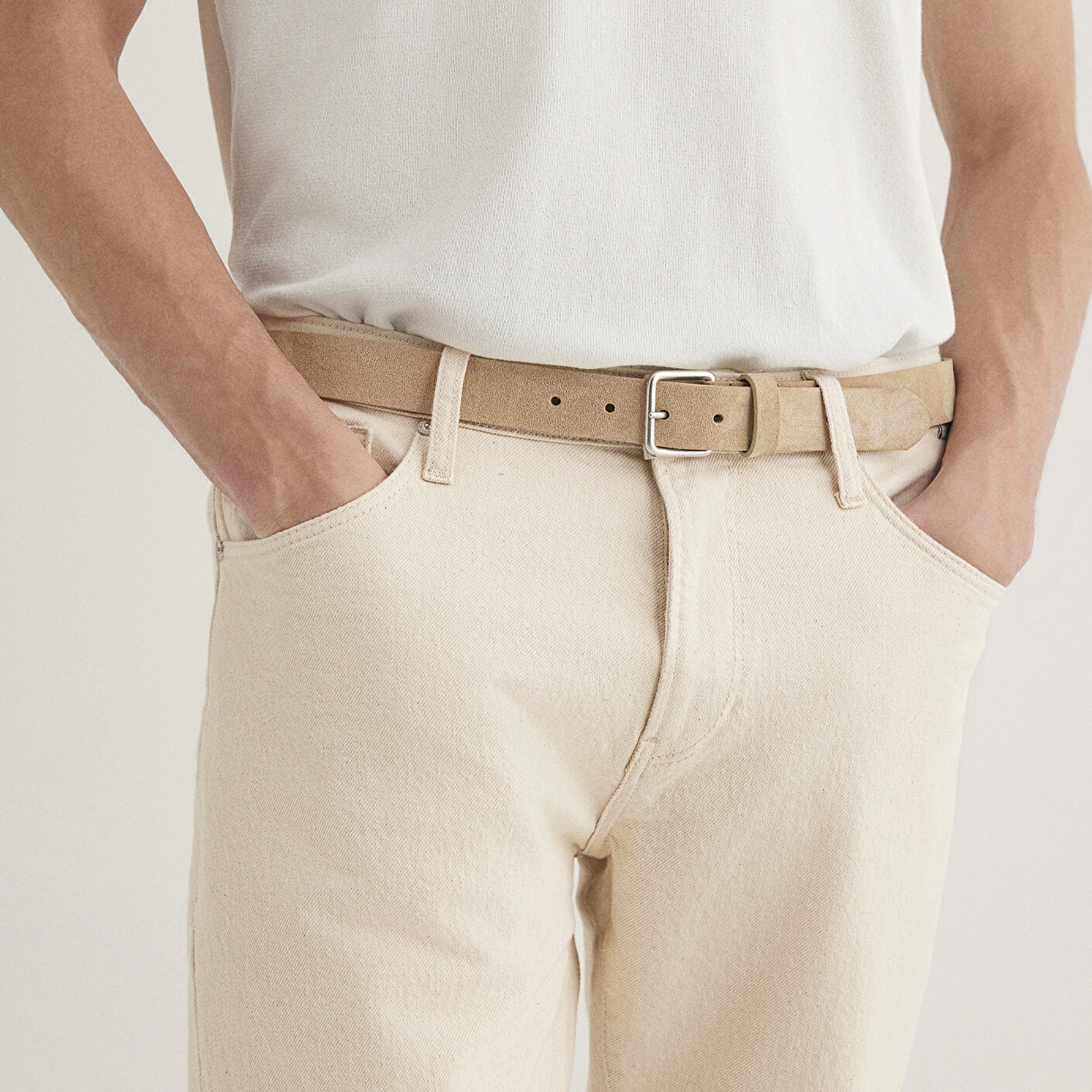 Mavi Bej Deri Kemer 0911877-70218