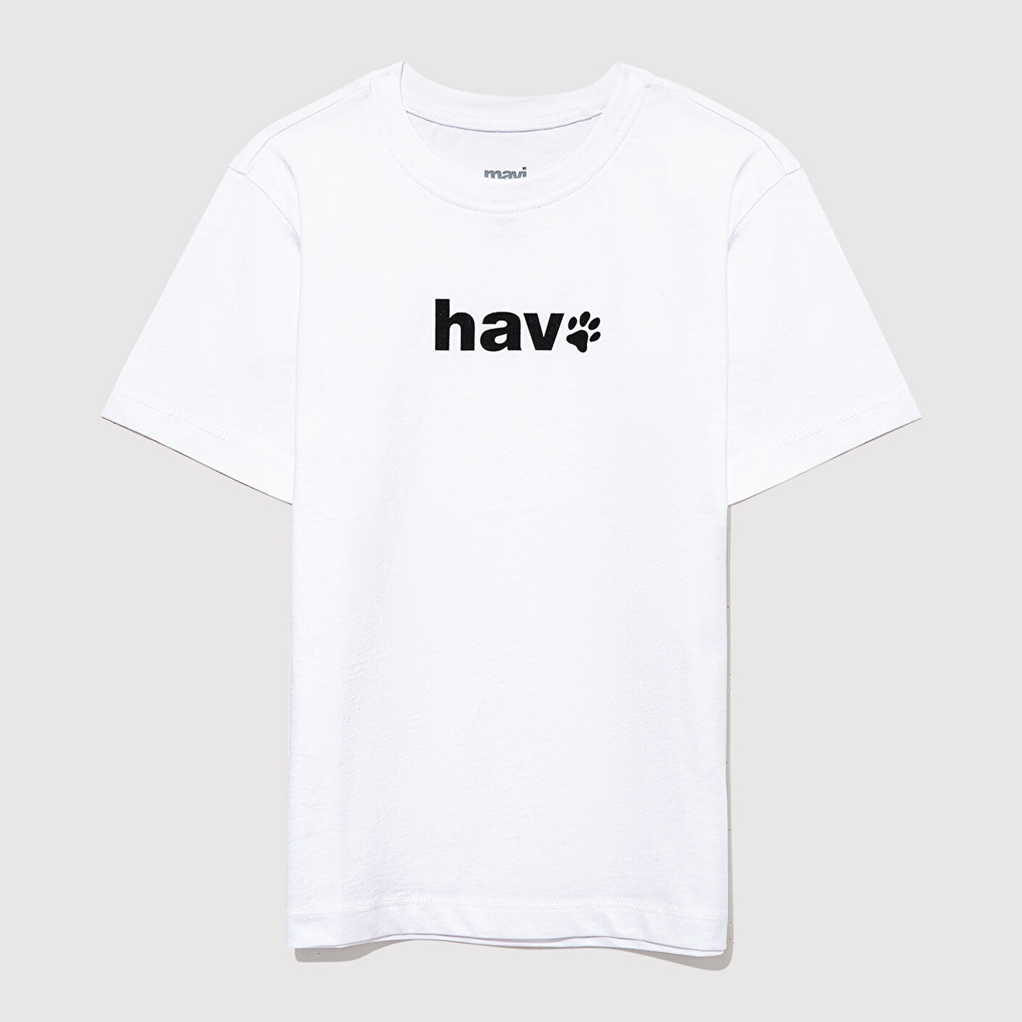 Mavi Hav Baskılı Beyaz Çocuk Tişört Regular Fit / Normal Kesim 6610350-620