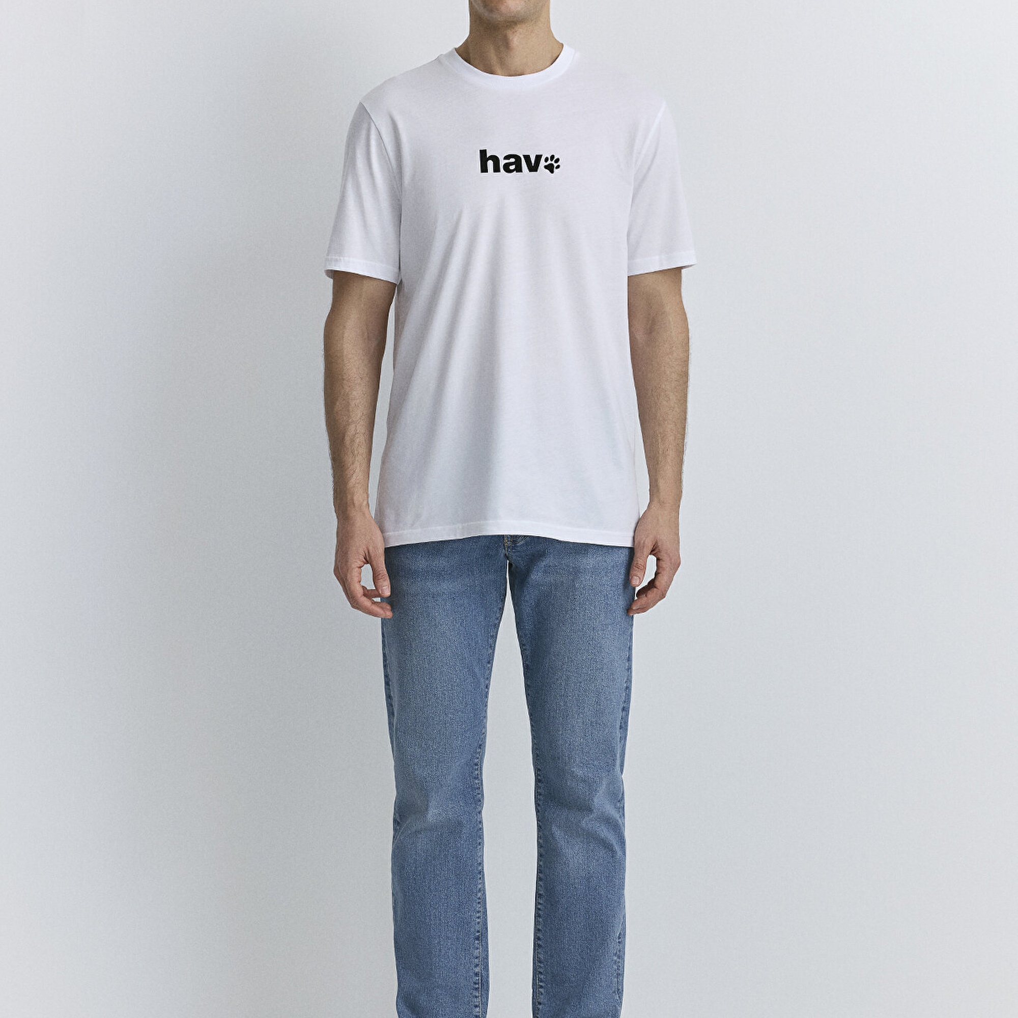 Mavi Hav Baskılı Beyaz Tişört Regular Fit / Normal Kesim 0612759-620