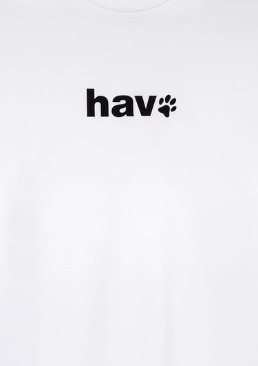  Mavi Hav Baskılı Beyaz Tişört Regular Fit / Normal Kesim 0612759-620