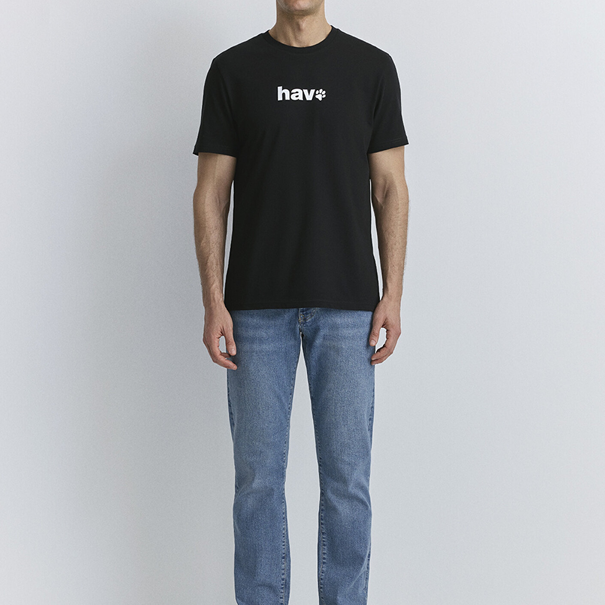 Mavi Hav Baskılı Siyah Tişört Regular Fit / Normal Kesim 0612759-900