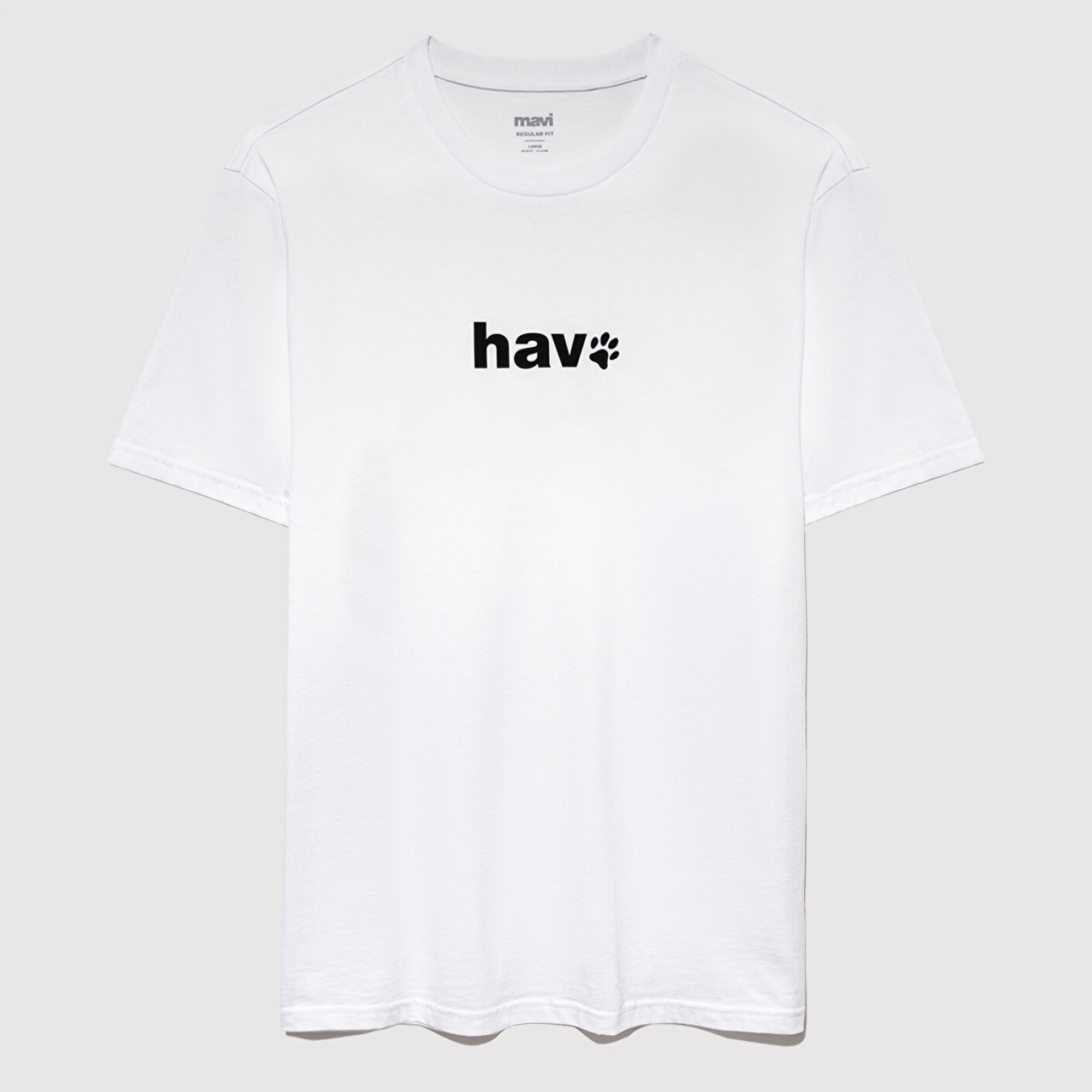 Mavi Hav Baskılı Beyaz Tişört Regular Fit / Normal Kesim 0612759-620