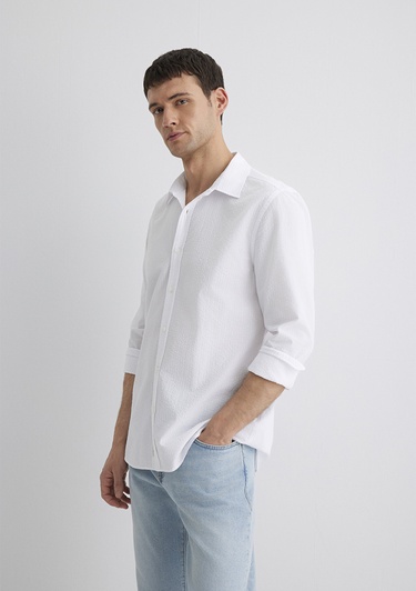  Mavi Beyaz Gömlek Regular Fit / Normal Kesim 0211547-620