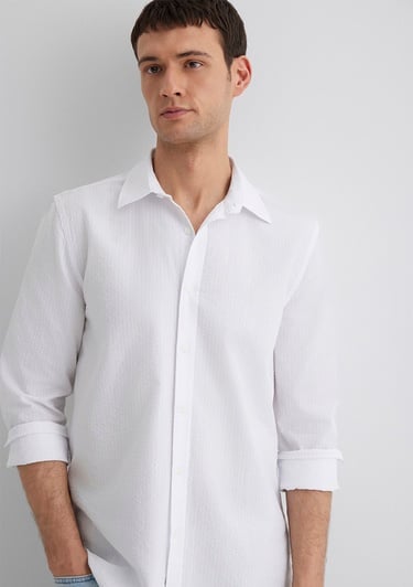  Mavi Beyaz Gömlek Regular Fit / Normal Kesim 0211547-620