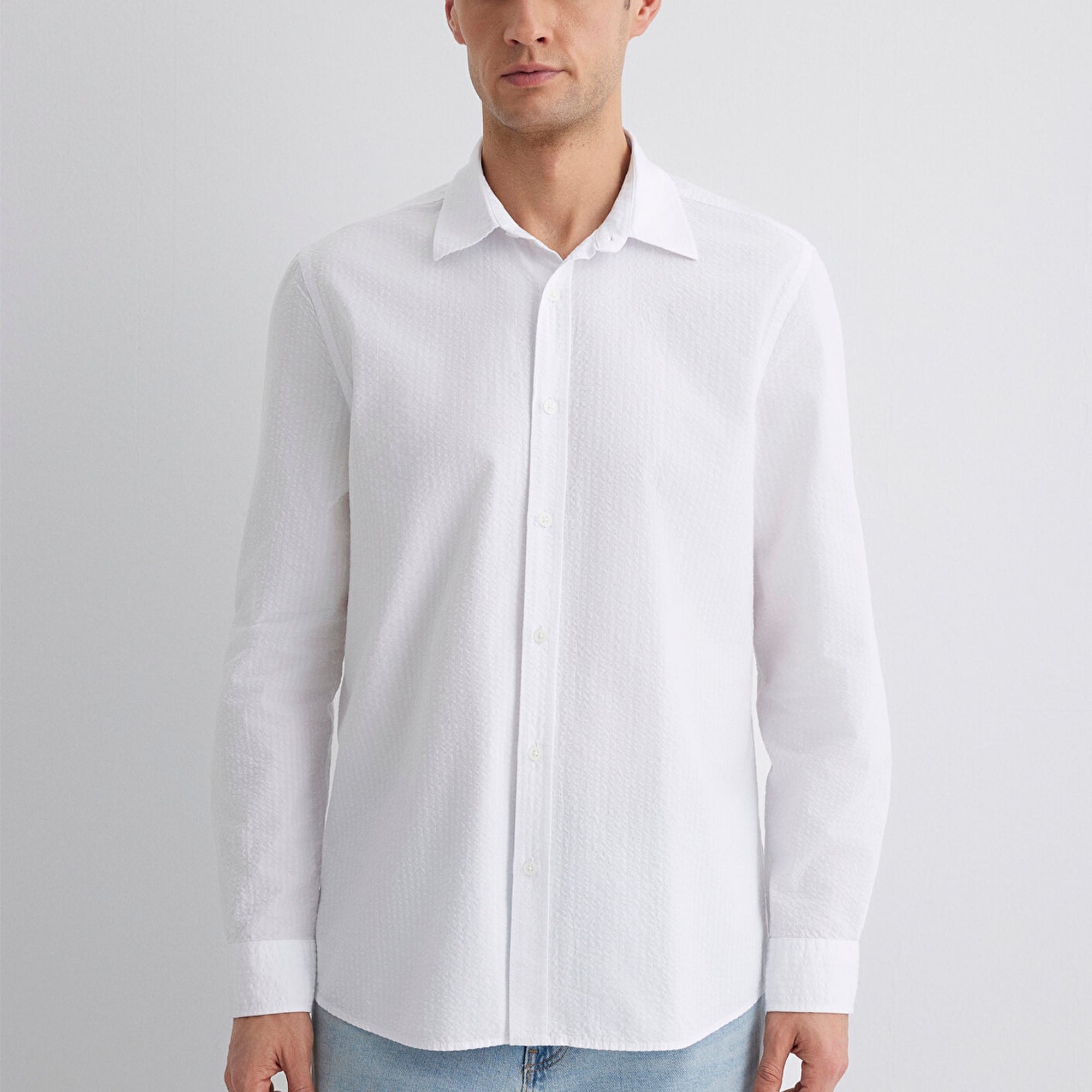 Mavi Beyaz Gömlek Regular Fit / Normal Kesim 0211547-620