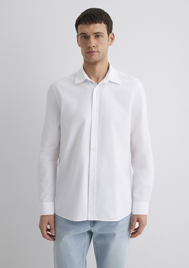  Mavi Beyaz Gömlek Regular Fit / Normal Kesim 0211547-620