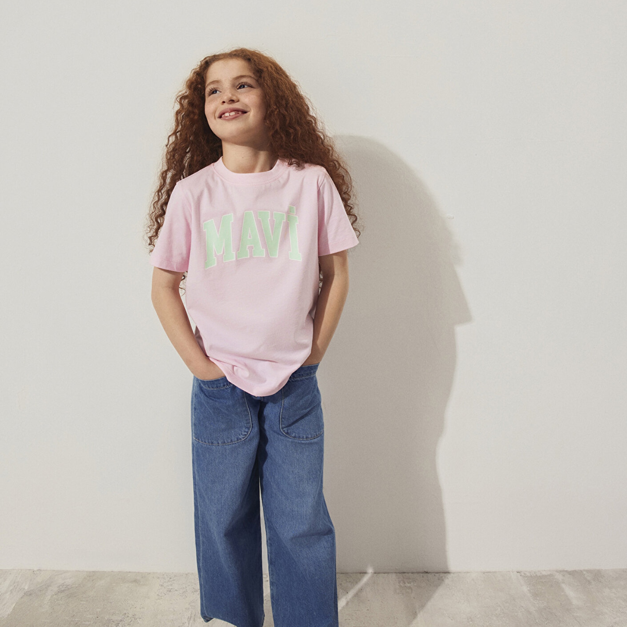 Mavi Mavi Logo Baskılı Pembe Tişört Regular Fit / Normal Kesim 7610109-86953