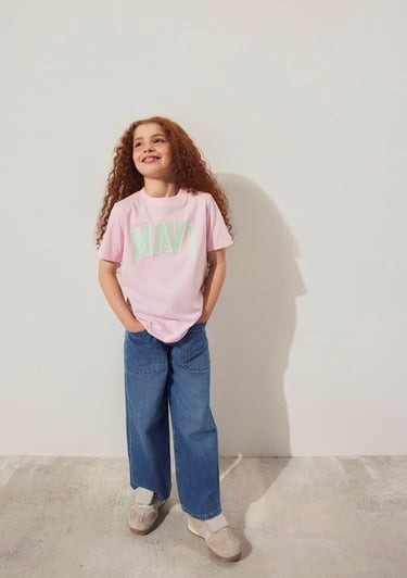  Mavi Mavi Logo Baskılı Pembe Tişört Regular Fit / Normal Kesim 7610109-86953