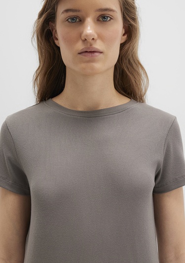  Mavi Gri Basic Tişört Slim Fit / Dar Kesim 1612904-70095