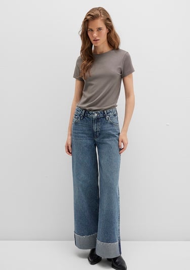  Mavi Gri Basic Tişört Slim Fit / Dar Kesim 1612904-70095