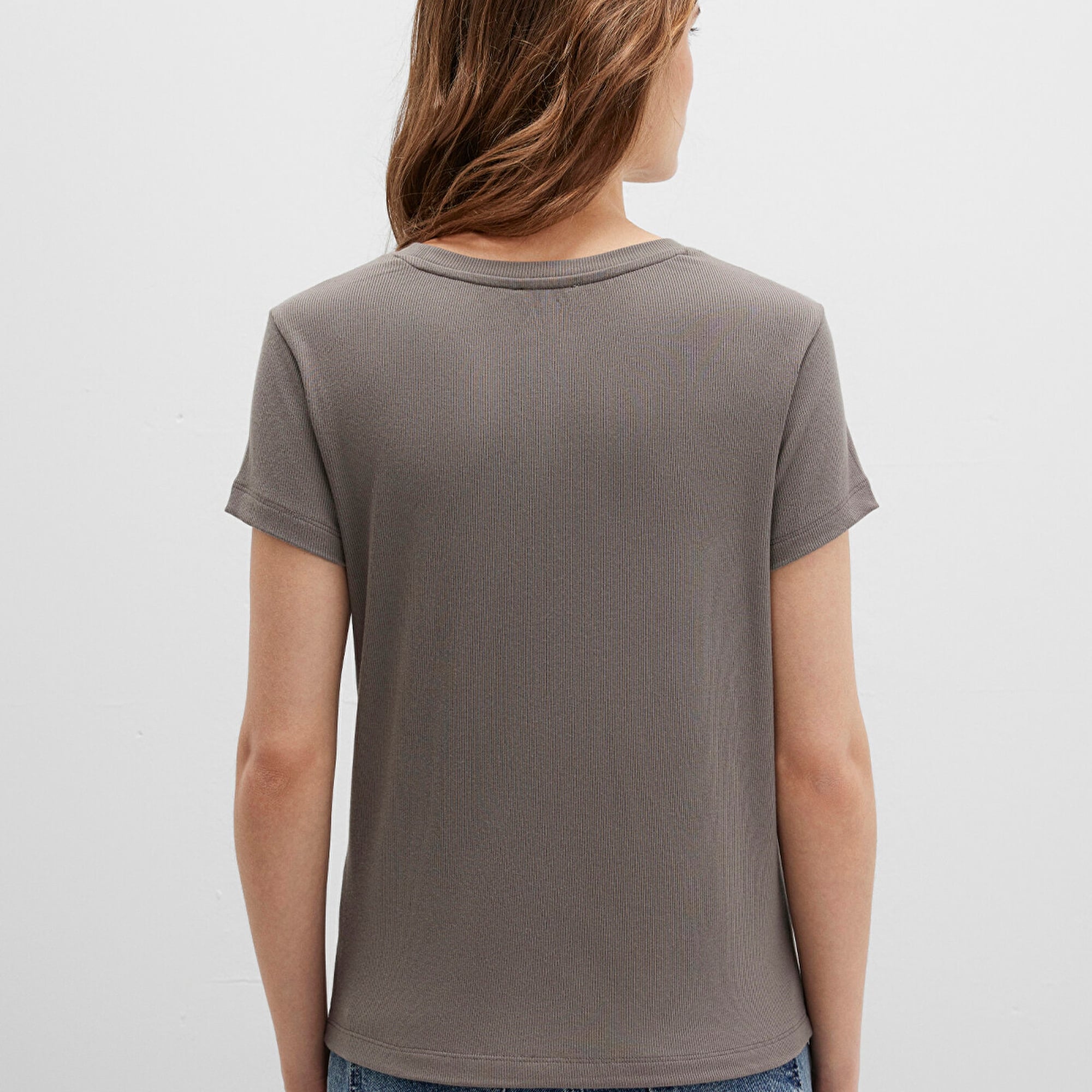 Mavi Gri Basic Tişört Slim Fit / Dar Kesim 1612904-70095