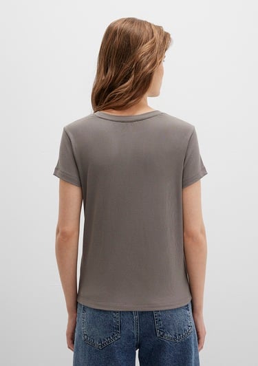  Mavi Gri Basic Tişört Slim Fit / Dar Kesim 1612904-70095