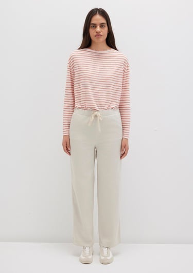  Mavi Beli Bağcıklı Bej Pantolon 1010945-35043