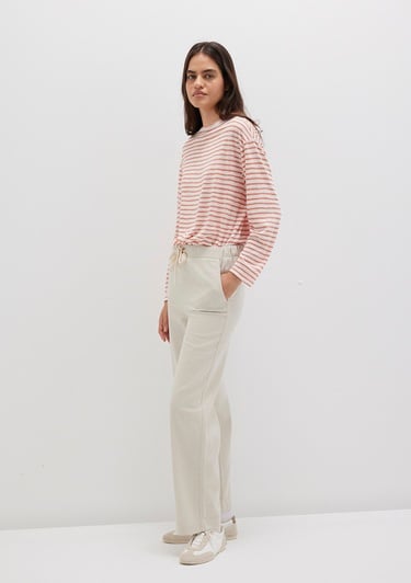  Mavi Beli Bağcıklı Bej Pantolon 1010945-35043