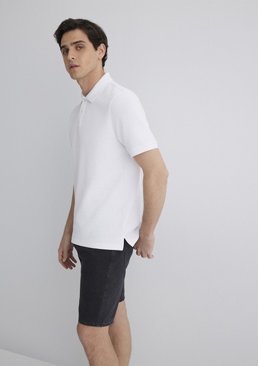  Mavi Beyaz Polo Tişört Regular Fit / Normal Kesim 0612231-620