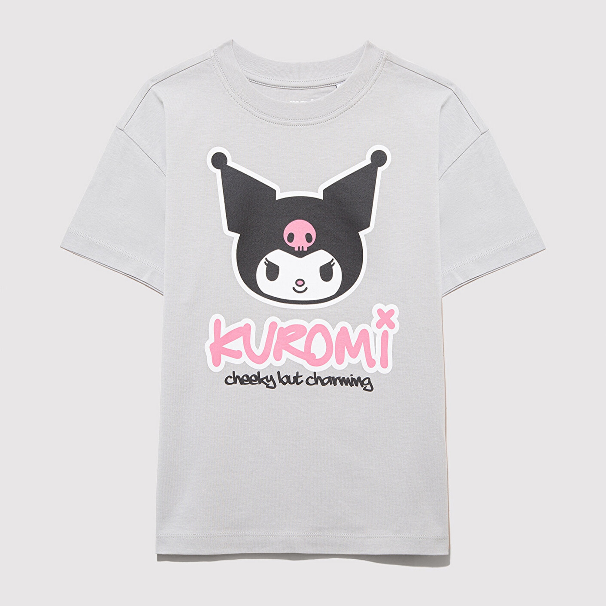 Mavi Kuromi Baskılı Gri Tişört Loose Fit / Bol Rahat Kesim 7610379-70075