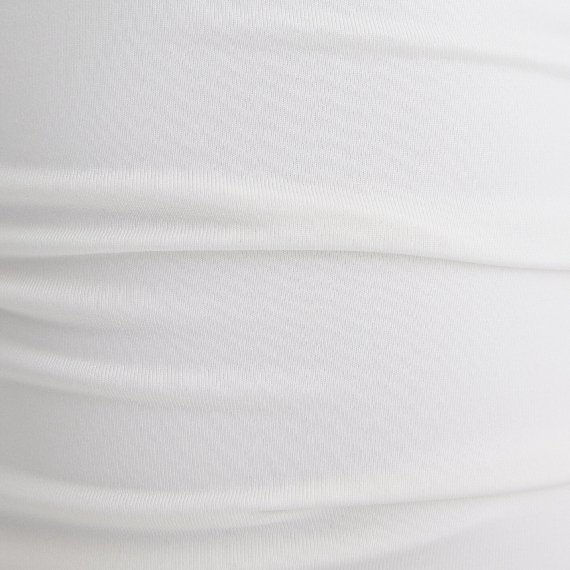 Mavi Kayık Yaka Beyaz Poliamid Top Fitted / Vücuda Oturan Kesim 1613497-70057