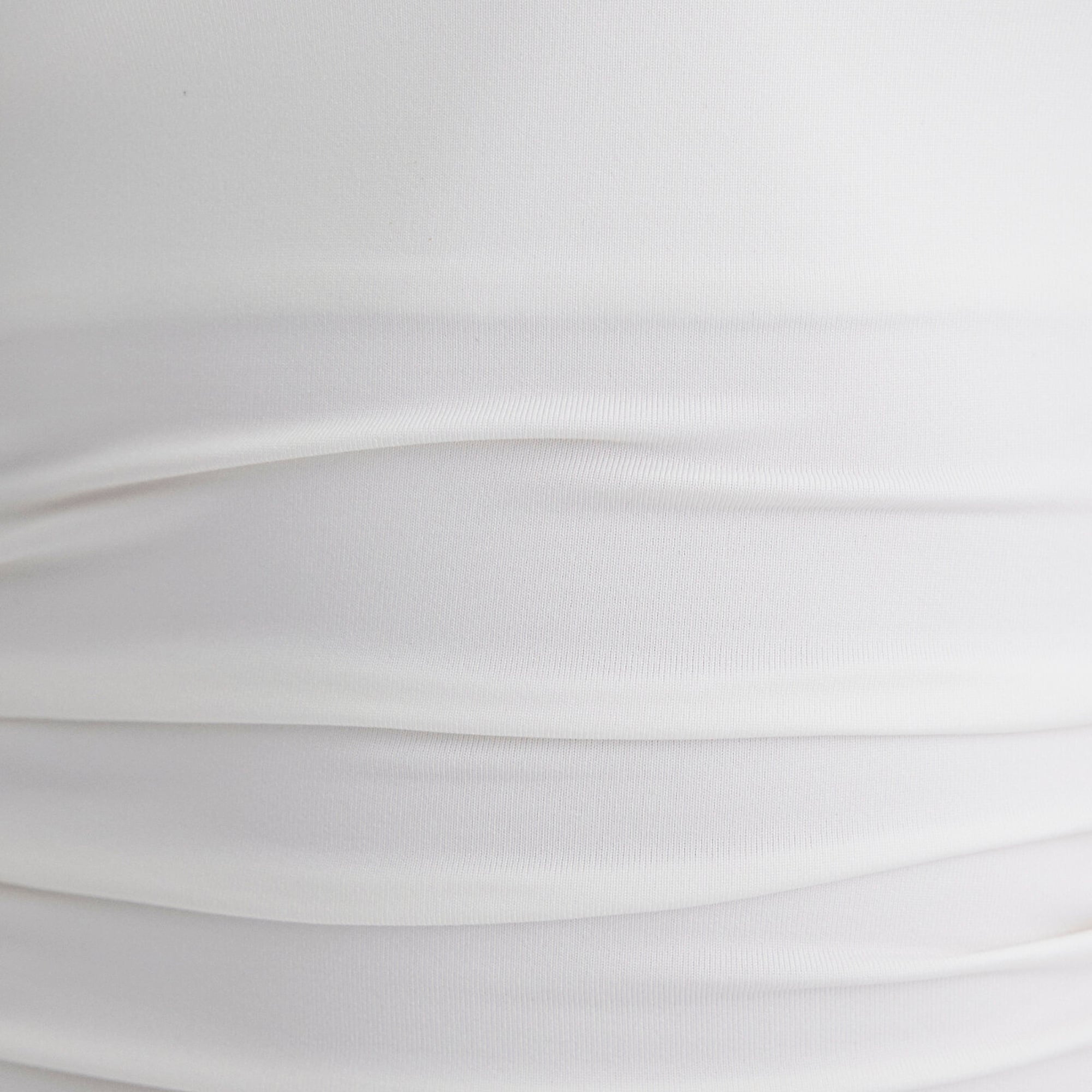 Mavi Kare Yaka Beyaz Poliamid Atlet Fitted / Vücuda Oturan Kesim 1613498-70057