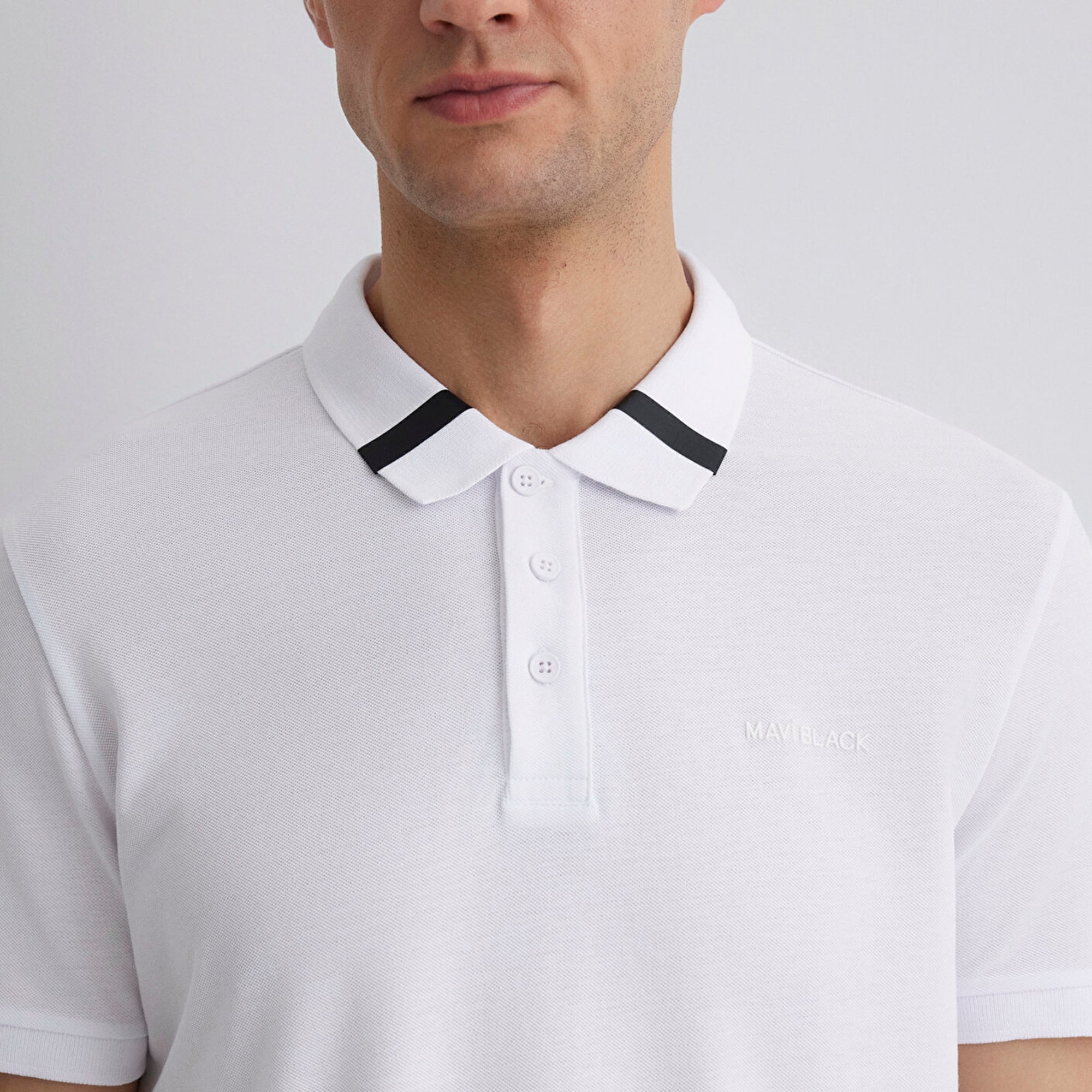 Mavi Beyaz Polo Tişört Regular Fit / Normal Kesim 0612651-620